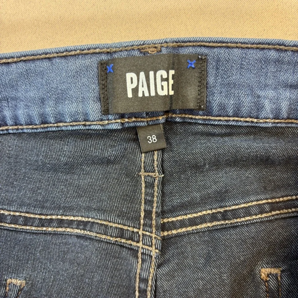 Paige Federal Slim Straight Jeans Mens 36x32 Medium Wash Blue Stretch Casual
